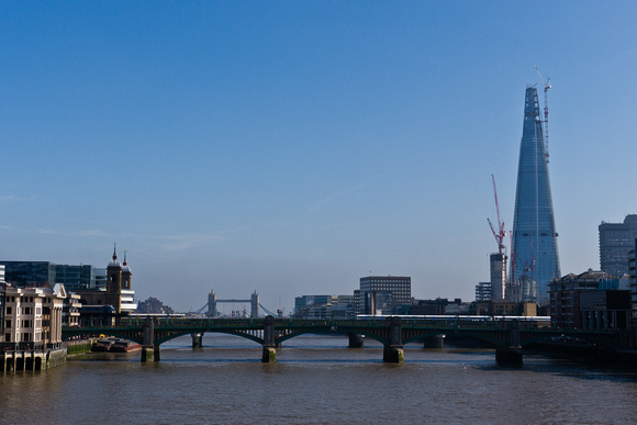 Looking down the Thames